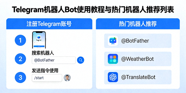 Telegram机器人Bot使用教程与热门机器人推荐列表