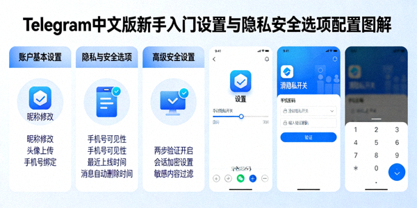 Telegram中文版新手入门设置与隐私安全选项配置图解